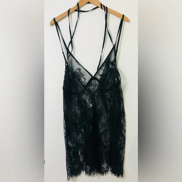 Adore me women’s lingerie lace top back open pullover black.2X - Picture 2 of 4